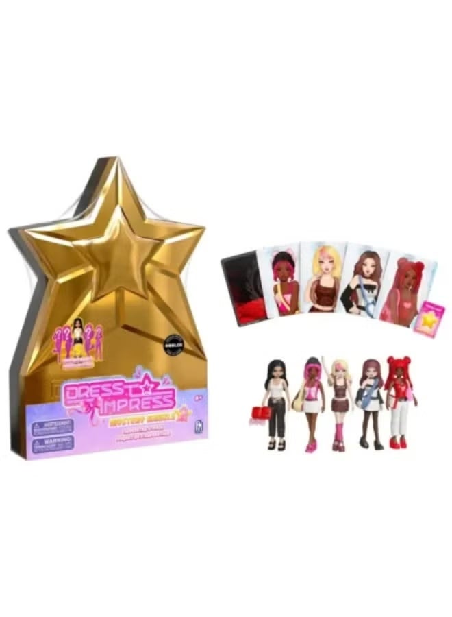 PhatMojo Dress Impress Surprise Fashion Dolls Set – Gold Star Pack with Mix & Match Outfits - Image 1